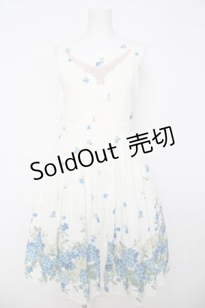画像: axes femme / あじさい柄ワンピース M 生成り Y-26-03-18-099-AX-OP-SZ-ZY