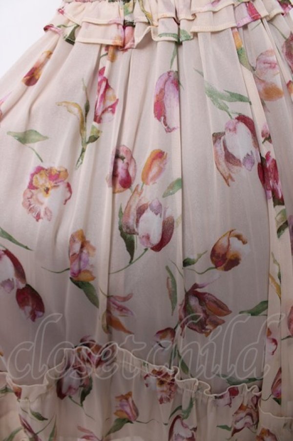 画像3: axes femme / チューリップ柄イレヘムワンピース M 生成り Y-26-03-18-101-AX-OP-SZ-ZY (3)