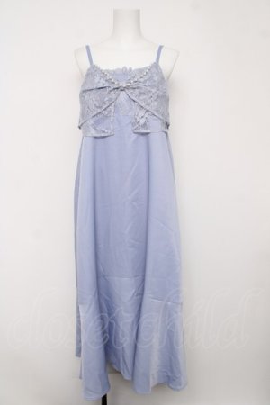 画像: axes femme / ビッグレースリボンキャミワンピース F ブルー Y-26-03-18-103-AX-OP-SZ-ZY