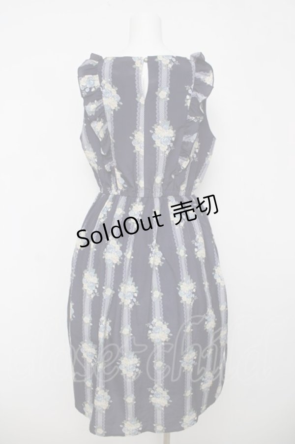 画像2: axes femme / 花柄ワンピース M 紺 Y-26-03-18-105-AX-OP-SZ-ZY (2)