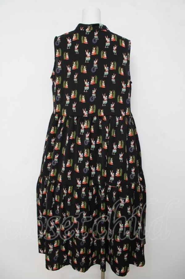 画像2: axes femme / 前ボタンノースリワンピース F 黒 Y-26-03-18-106-AX-OP-SZ-ZY (2)