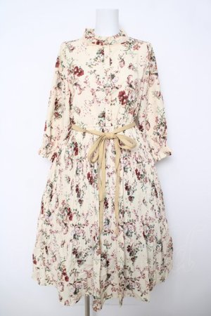 画像: axes femme / シャビーシックフラワー柄ワンピース M イエロー Y-26-03-18-113-AX-OP-SZ-ZY