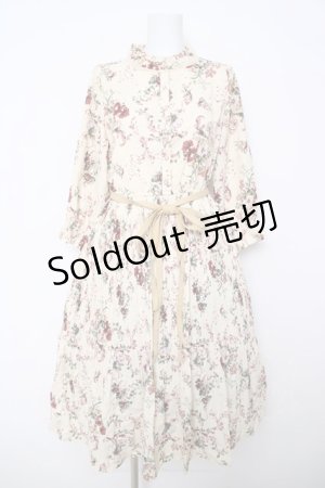 画像: axes femme / シャビーシックフラワー柄ワンピース M イエロー Y-26-03-18-113-AX-OP-SZ-ZY