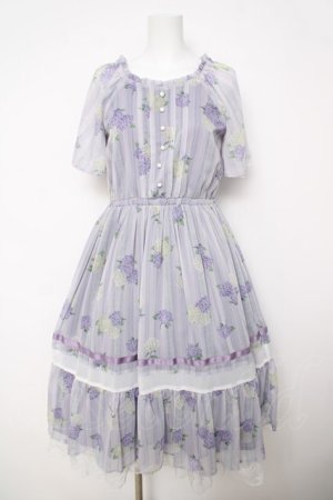 画像: axes femme / 紫陽花シフォンワンピース M ラベンダー Y-26-03-18-122-AX-OP-SZ-ZY