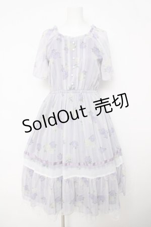 画像: axes femme / 紫陽花シフォンワンピース M ラベンダー Y-26-03-18-122-AX-OP-SZ-ZY