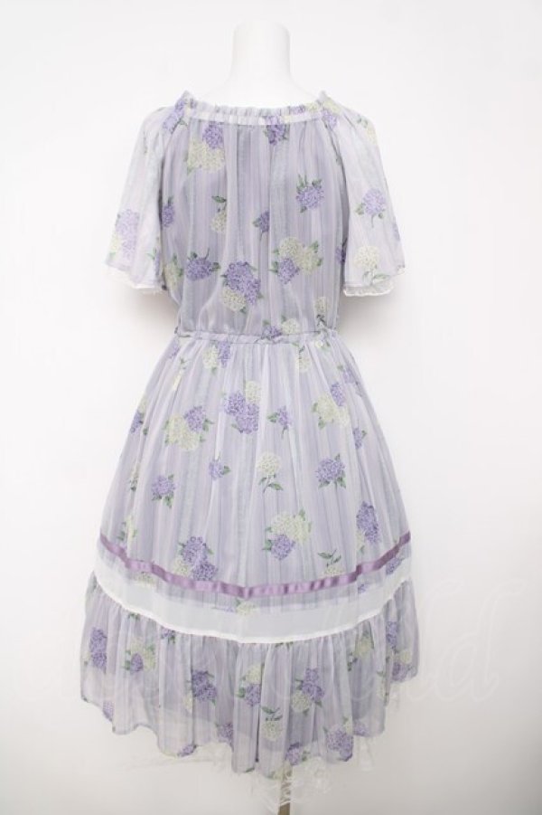 画像2: axes femme / 紫陽花シフォンワンピース M ラベンダー Y-26-03-18-122-AX-OP-SZ-ZY (2)