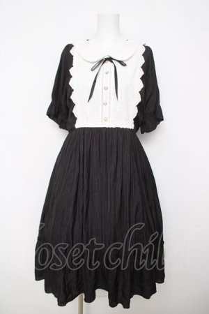 画像: axes femme / シアーストライプワンピース  黒 Y-26-03-18-124-AX-OP-SZ-ZY