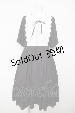 画像: axes femme / シアーストライプワンピース  黒 Y-26-03-18-124-AX-OP-SZ-ZY