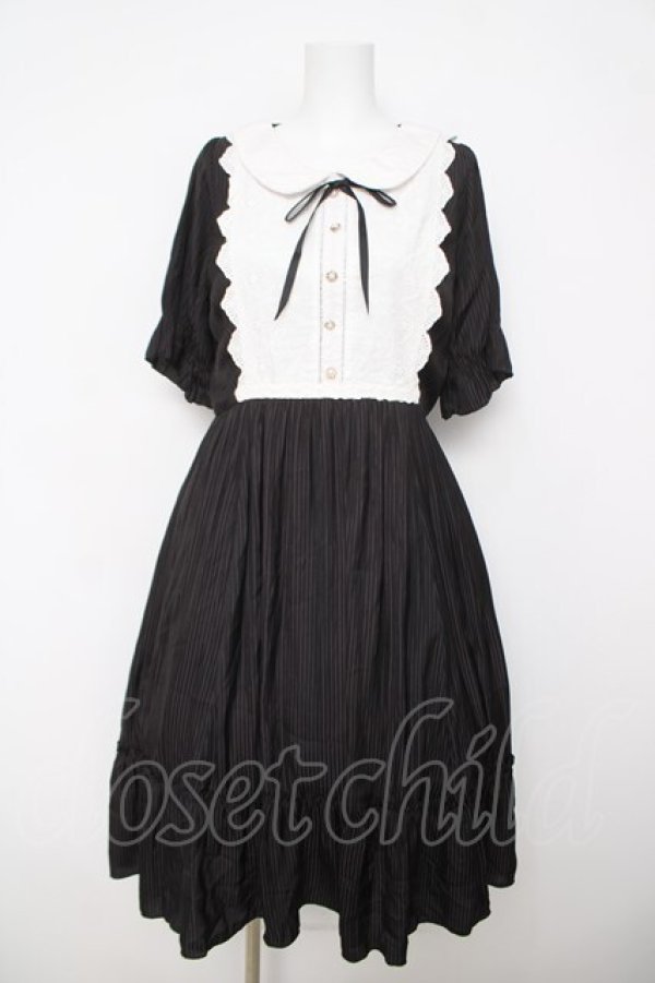 画像1: axes femme / シアーストライプワンピース  黒 Y-26-03-18-124-AX-OP-SZ-ZY (1)