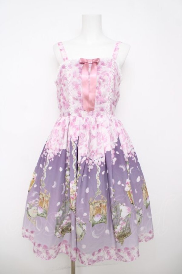 画像1: axes femme kawaii / ブルーミングガーデンジャンパースカート M ピンク Y-26-03-18-125-AX-OP-SZ-ZY (1)