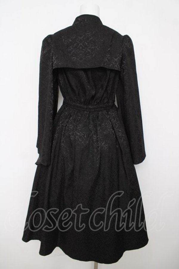 画像2: axes femme POETIQUE / チャイナスリット袖ロングワンピース  黒 Y-26-03-18-127-AX-OP-SZ-ZY (2)