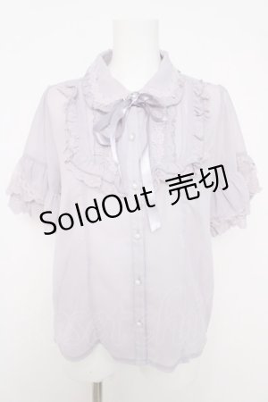 画像: axes femme / シアーフリル丸襟ブラウス  ラベンダー Y-26-03-18-014-AX-BL-SZ-ZY