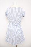 画像2: Secret Honey / 襟刺繍ストライプワンピース  サックス Y-26-03-18-136-CA-OP-SZ-ZY (2)