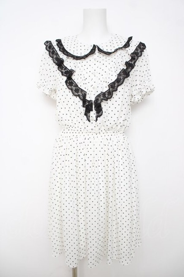 画像1: Ank Rouge / ドットワンピース  シロ Y-26-03-18-138-CA-OP-SZ-ZY (1)