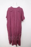 画像2: franche lippee black / 後ろリボン麻ワンピース M 紫 Y-26-03-18-139-LO-OP-SZ-ZY (2)