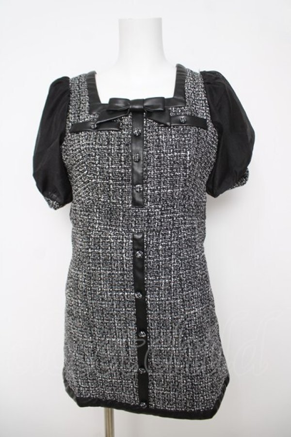 画像1: Bubbles / ポイントレザーリボンワンピース F チェック Y-26-03-18-141-CA-OP-NS-ZY (1)