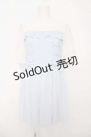 画像: LODISPOTTO / ドットチュール切替ワンピース M サックス Y-26-03-18-142-LO-OP-SZ-ZY