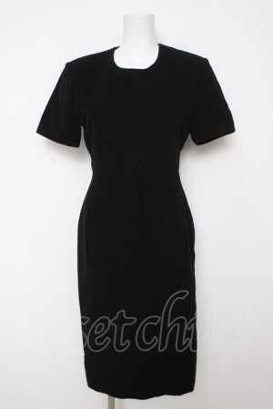 画像: INGEBORG / ウール半袖ワンピース  黒 Y-26-03-18-143-LO-OP-SZ-ZY