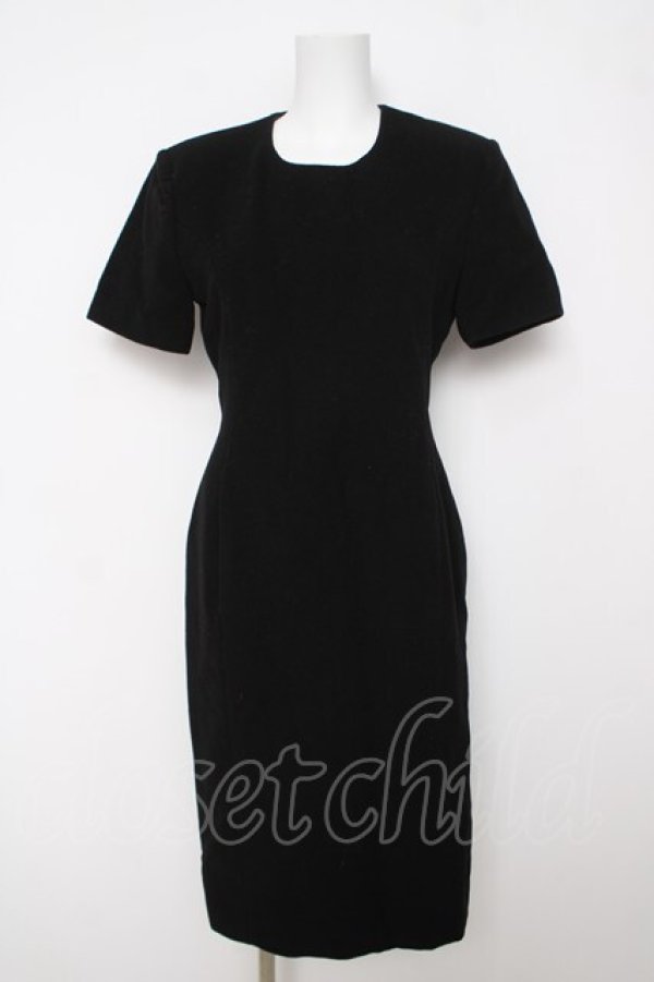 画像1: INGEBORG / ウール半袖ワンピース  黒 Y-26-03-18-143-LO-OP-SZ-ZY (1)