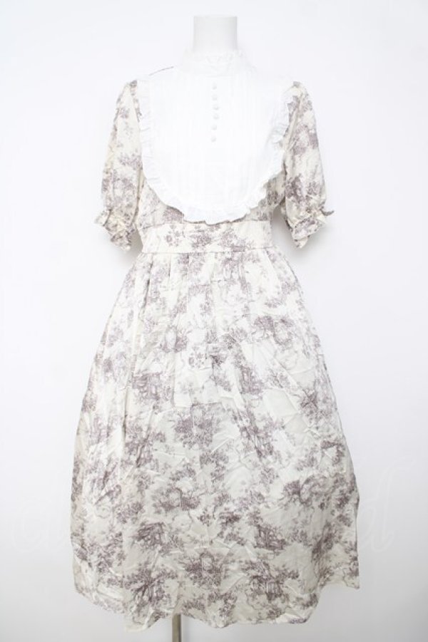 画像1: m petit by misako / トワルドジュイワンピース M 中白 Y-26-03-18-149-LO-OP-SZ-ZY (1)