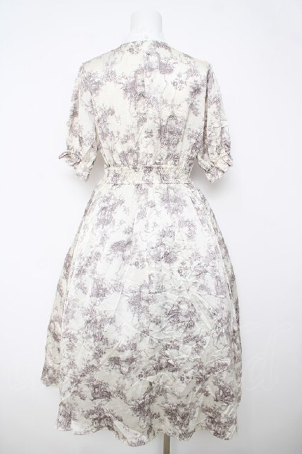 画像2: m petit by misako / トワルドジュイワンピース M 中白 Y-26-03-18-149-LO-OP-SZ-ZY (2)