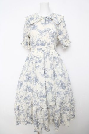 画像: m petit by misako / トワルドジュイワンピース S 淡青 Y-26-03-18-150-LO-OP-SZ-ZY