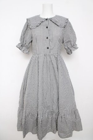 画像: m petit by misako / AM*ギンガムCHKワンピース M 中灰 Y-26-03-18-151-LO-OP-SZ-ZY