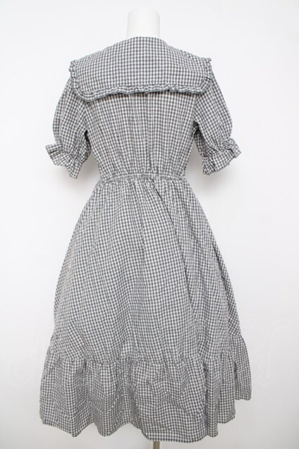 画像2: m petit by misako / AM*ギンガムCHKワンピース M 中灰 Y-26-03-18-151-LO-OP-SZ-ZY (2)