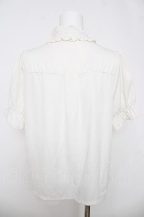 画像2: axes femme / ローズカメオ×ジャボブラウス  白 Y-26-03-18-017-AX-BL-SZ-ZY (2)