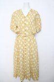 画像1: INGEBORG / セーラー襟水玉柄ワンピース  イエロー Y-26-03-18-157-LO-OP-SZ-ZY (1)