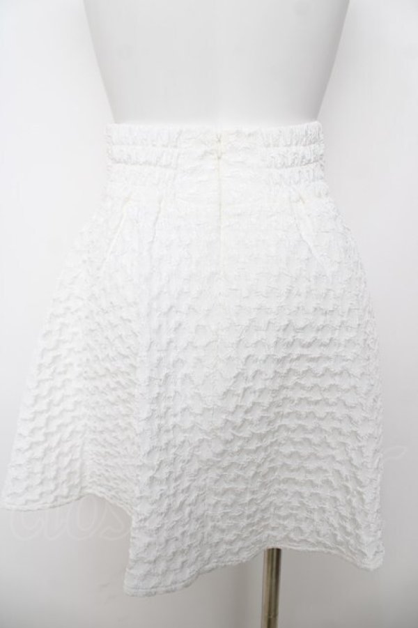 画像2: Ank Rouge / ふくれジャガードフロントパールスカート  白 Y-26-03-18-159-CA-SK-SZ-ZY (2)