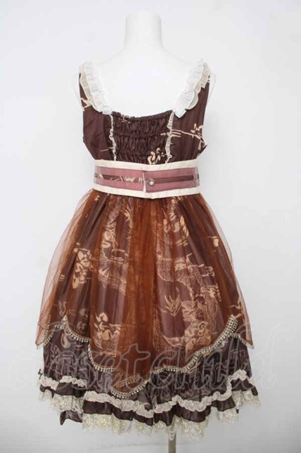 画像2: 豹了个猫 / チャイナデザインワンピースセット  茶 Y-26-03-18-161-LO-OP-SZ-ZY (2)