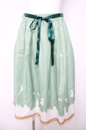 画像: axes femme / ピーター・パン/プリントスカート F グリーン Y-26-03-18-165-AX-SK-SZ-ZY