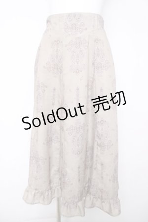 画像: axes femme / ペイズリー柄スカート  ベージュ Y-26-03-18-167-AX-SK-SZ-ZY