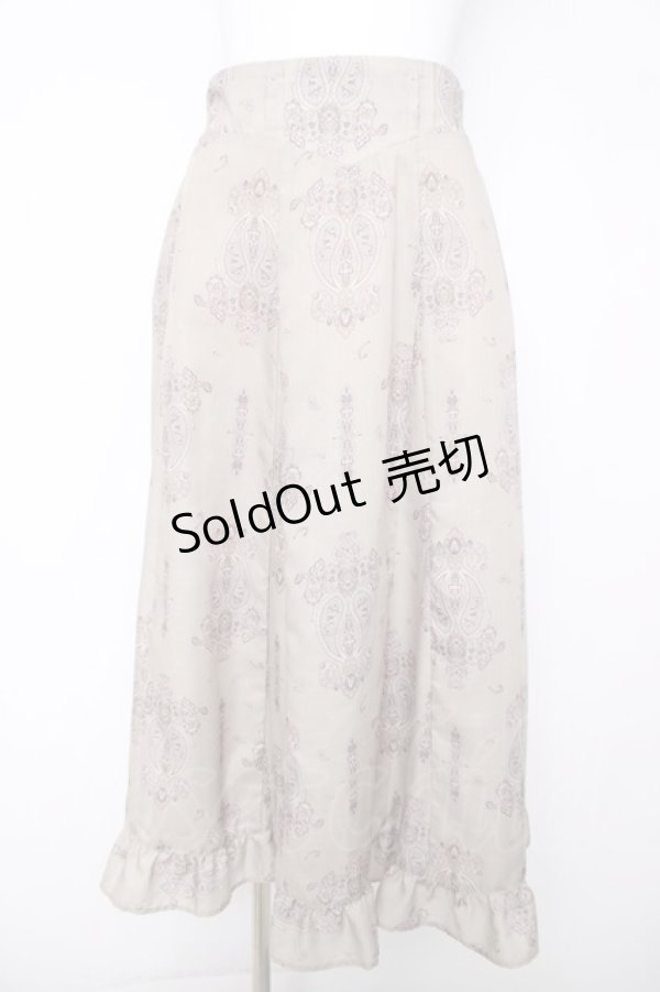 画像1: axes femme / ペイズリー柄スカート  ベージュ Y-26-03-18-167-AX-SK-SZ-ZY (1)