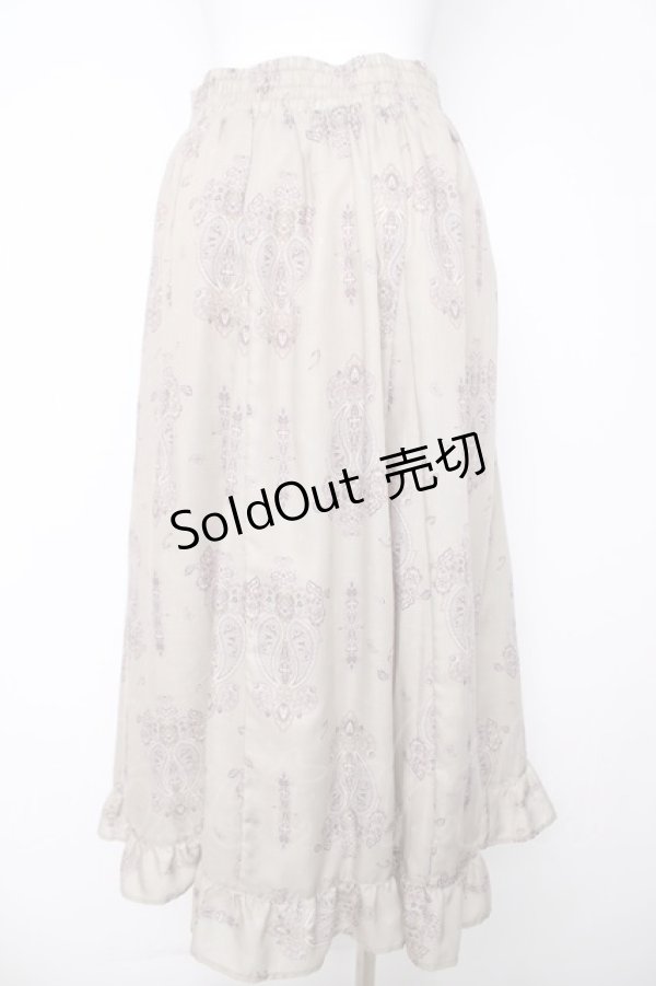 画像2: axes femme / ペイズリー柄スカート  ベージュ Y-26-03-18-167-AX-SK-SZ-ZY (2)