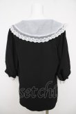 画像2: axes femme POETIQUE / 襟刺繍ボリューム袖ブラウス M 黒 Y-26-03-18-018-AX-BL-SZ-ZY (2)