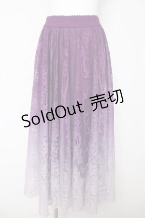 画像: axes femme / グラデレースサーキュラースカート F パープル Y-26-03-18-174-AX-SK-SZ-ZY