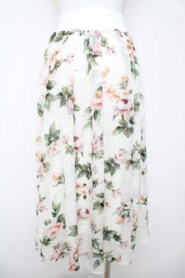 画像2: axes femme / 花柄転写スカート F 白 Y-26-03-18-189-AX-SK-SZ-ZY (2)