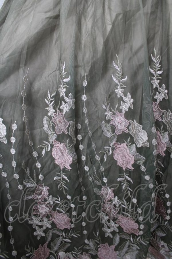 画像3: axes femme / グラデチュール刺繍スカート M グリーン Y-26-03-18-191-AX-SK-SZ-ZY (3)