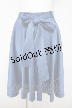 画像: axes femme / サテンサーキュラースカート F ブルー Y-26-03-18-193-AX-SK-SZ-ZY