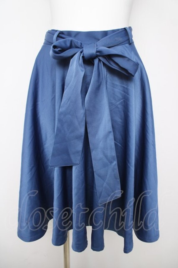 画像1: axes femme / サテンサーキュラースカート F ブルー Y-26-03-18-193-AX-SK-SZ-ZY (1)