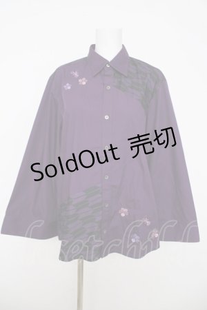 画像: AXES-X / 矢羽根PT&桔梗刺繍シャツ  パープル Y-26-03-18-022-LO-BL-SZ-ZY