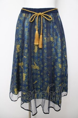 画像: axes femme POETIQUE / Disneyアラジンスカート M 紺 Y-26-03-18-200-AX-SK-SZ-ZY