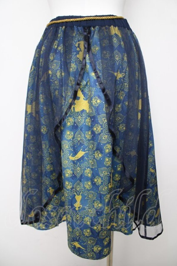 画像2: axes femme POETIQUE / Disneyアラジンスカート M 紺 Y-26-03-18-200-AX-SK-SZ-ZY (2)