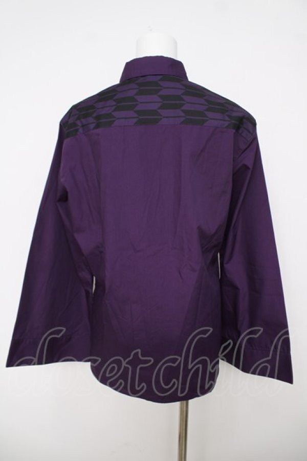 画像2: AXES-X / 矢羽根PT&桔梗刺繍シャツ  パープル Y-26-03-18-022-LO-BL-SZ-ZY (2)