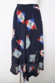 画像1: INGEBORG / 旗プリントスカート  紺 Y-26-03-18-204-LO-SK-SZ-ZY (1)