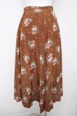 画像2: INGEBORG / ベリーブーケ柄スカート  ブラウン Y-26-03-18-205-LO-SK-SZ-ZY (2)