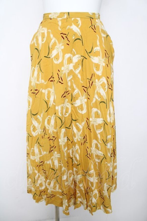 画像1: INGEBORG / 百合柄スカート  イエロー Y-26-03-18-206-LO-SK-SZ-ZY (1)