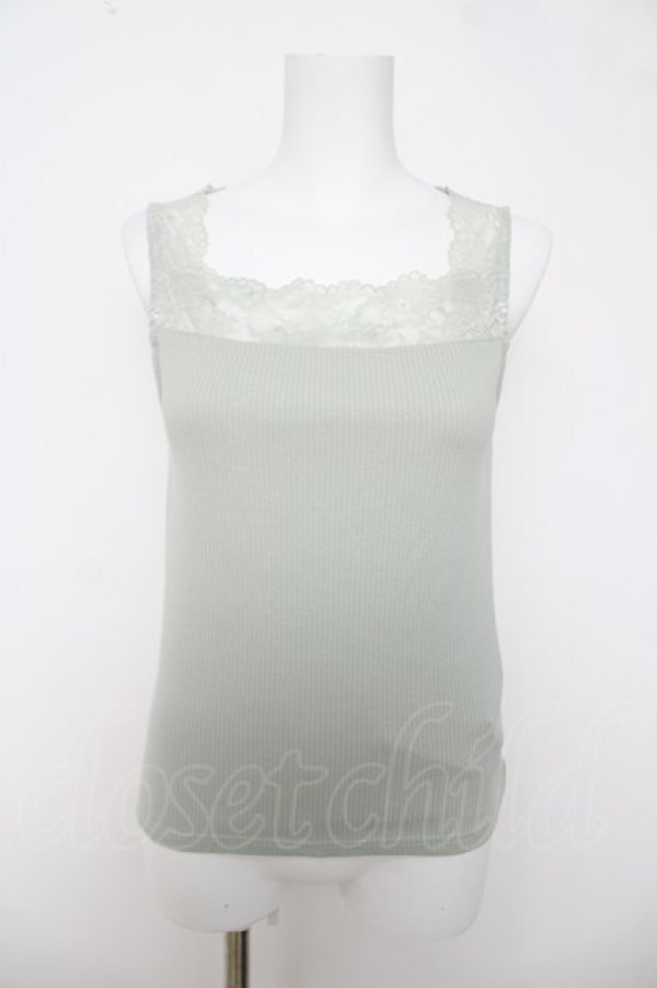 画像1: axes femme / 2WAYレースリブタンク F ミント Y-26-03-18-003-AX-TO-SZ-ZY (1)